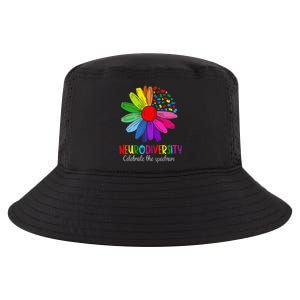 Puzzle Sunflower Embrace Neurodiversity Spectrum Autism Gift Cool Comfort Performance Bucket Hat