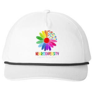 Puzzle Sunflower Embrace Neurodiversity Spectrum Autism Gift Snapback Five-Panel Rope Hat