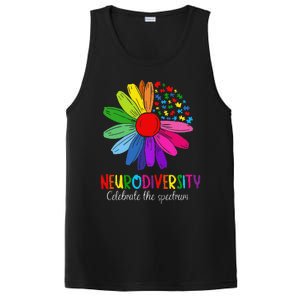 Puzzle Sunflower Embrace Neurodiversity Spectrum Autism Gift PosiCharge Competitor Tank