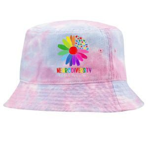 Puzzle Sunflower Embrace Neurodiversity Spectrum Autism Gift Tie-Dyed Bucket Hat