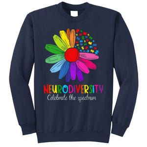 Puzzle Sunflower Embrace Neurodiversity Spectrum Autism Gift Sweatshirt