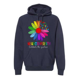 Puzzle Sunflower Embrace Neurodiversity Spectrum Autism Gift Premium Hoodie