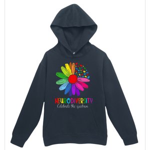 Puzzle Sunflower Embrace Neurodiversity Spectrum Autism Gift Urban Pullover Hoodie