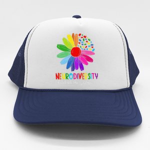 Puzzle Sunflower Embrace Neurodiversity Spectrum Autism Gift Trucker Hat