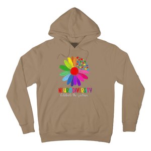 Puzzle Sunflower Embrace Neurodiversity Spectrum Autism Gift Hoodie