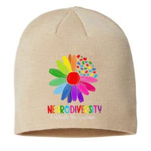 Puzzle Sunflower Embrace Neurodiversity Spectrum Autism Gift Sustainable Beanie