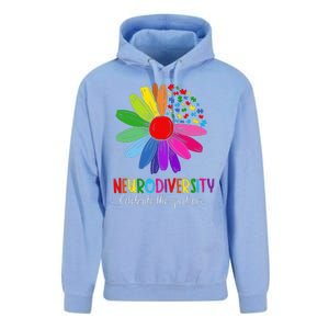 Puzzle Sunflower Embrace Neurodiversity Spectrum Autism Gift Unisex Surf Hoodie