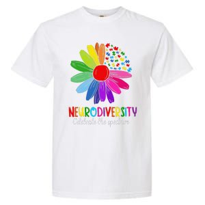 Puzzle Sunflower Embrace Neurodiversity Spectrum Autism Gift Garment-Dyed Heavyweight T-Shirt