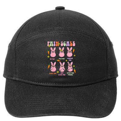Pain Scale Easter Day Nurse Triage And Pain Assessment Bunny 7-Panel Snapback Hat