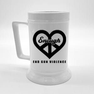 Peace Sign Enough End Gun Violence Beer Stein