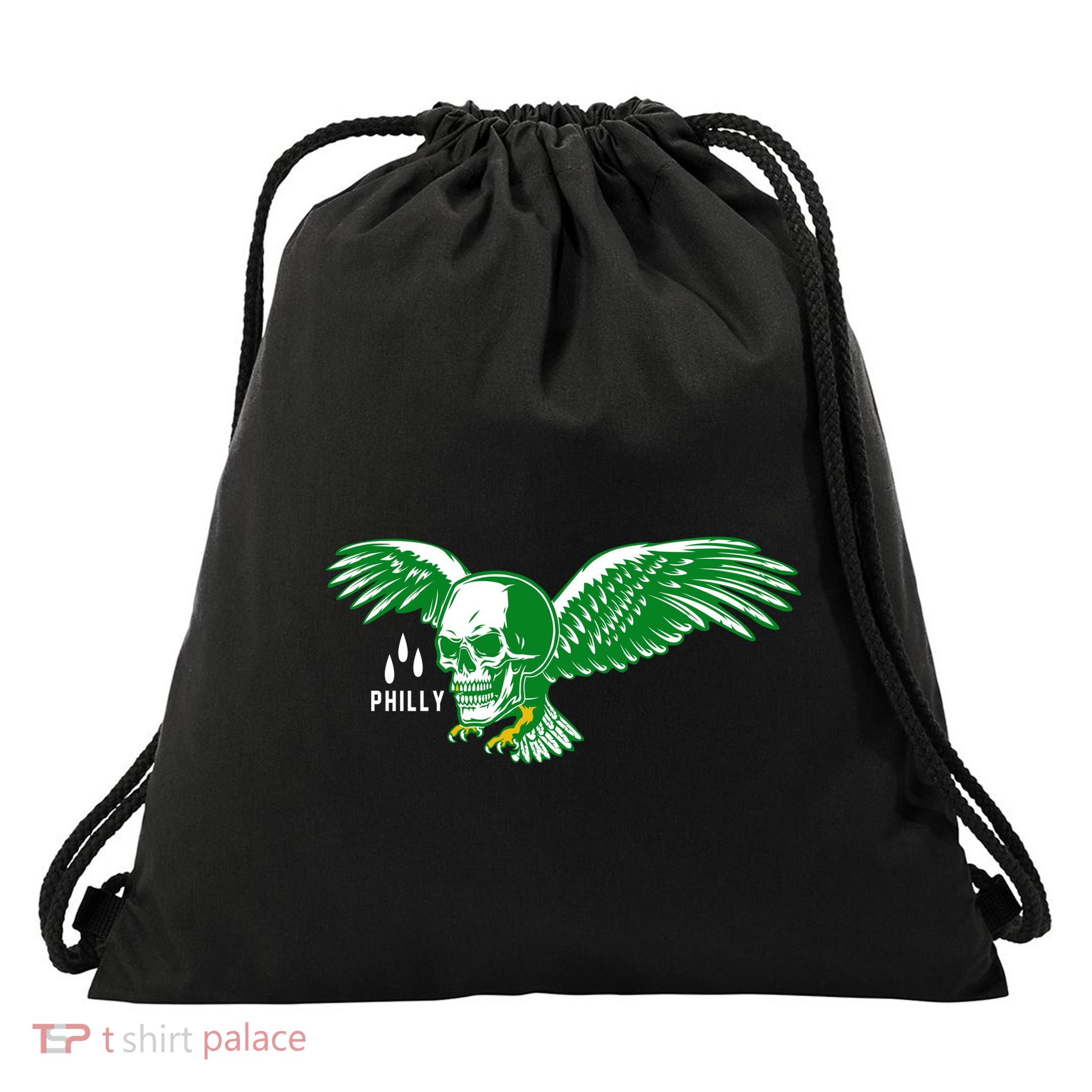 Philly Skull Eagle Drawstring Bag