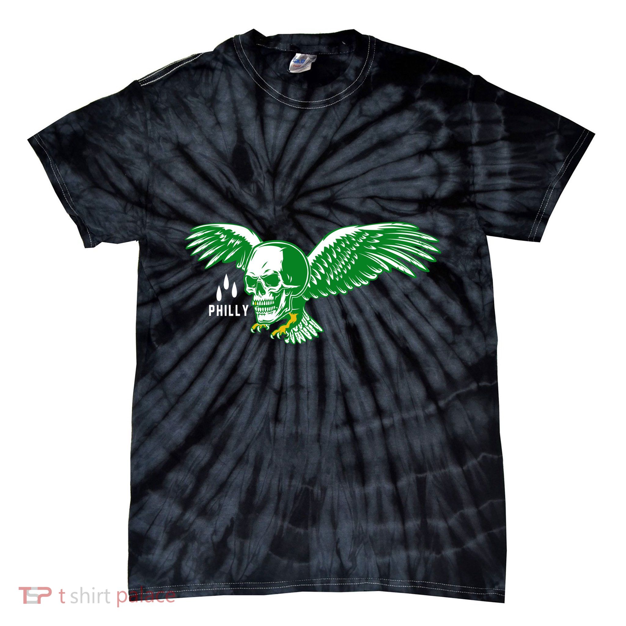 Philly Skull Eagle Tie-Dye T-Shirt
