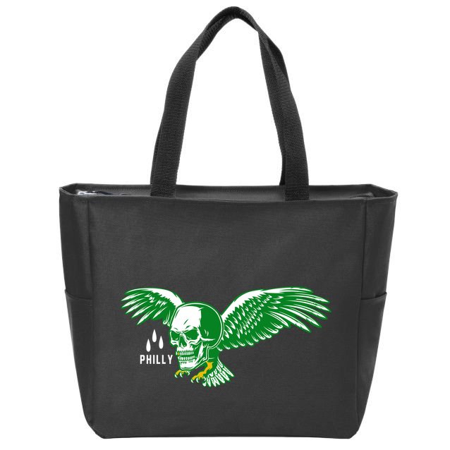 Philly Skull Eagle Zip Tote Bag