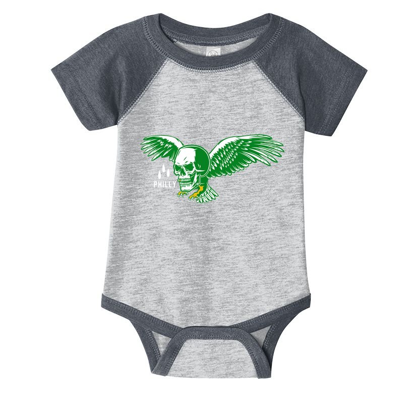 Philly Skull Eagle Infant Baby Jersey Bodysuit