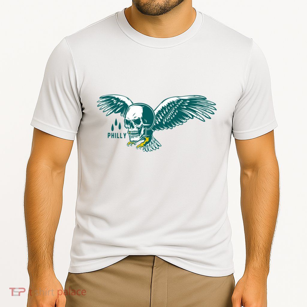 Philly Skull Eagle Cooling Performance Crew T-Shirt