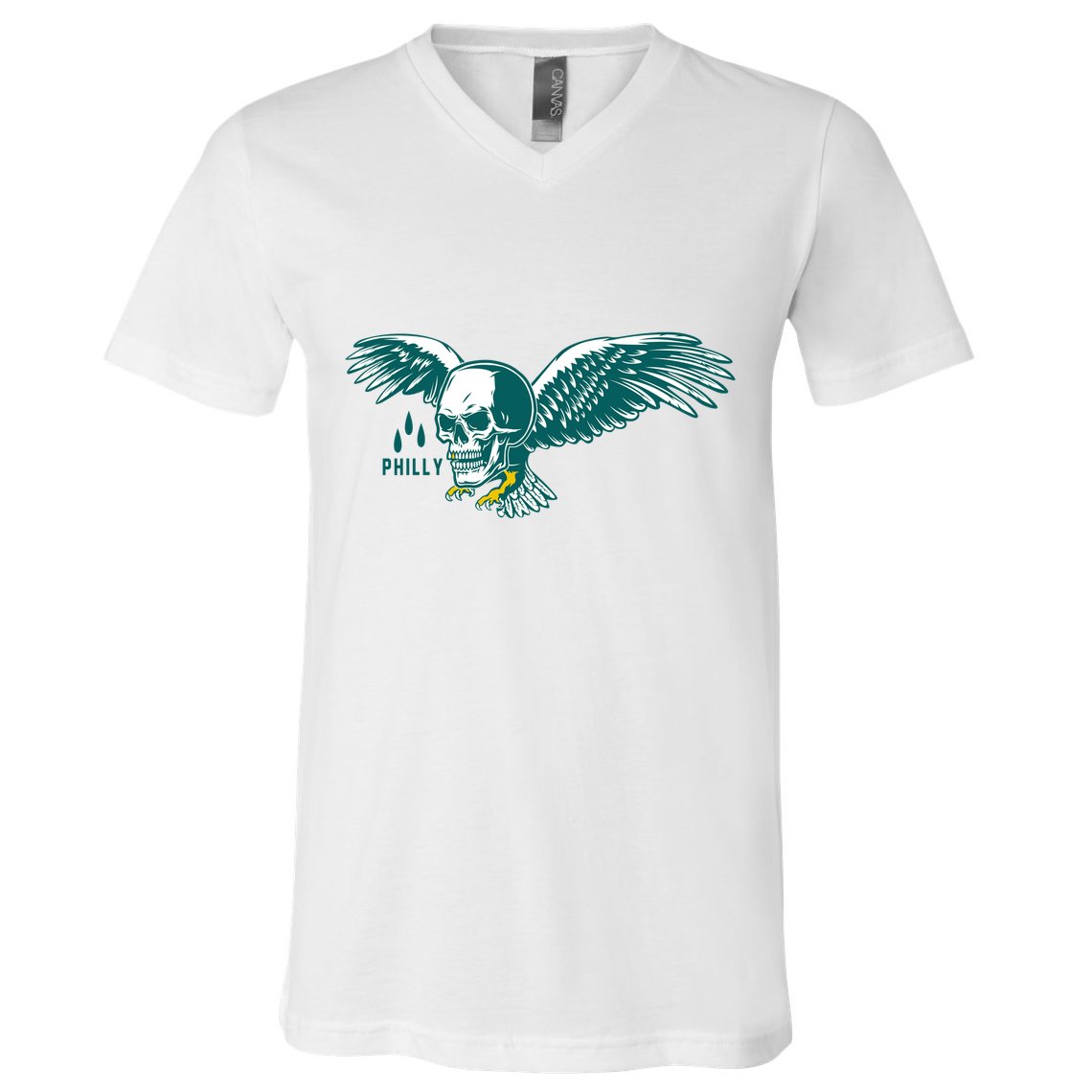Philly Skull Eagle V-Neck T-Shirt