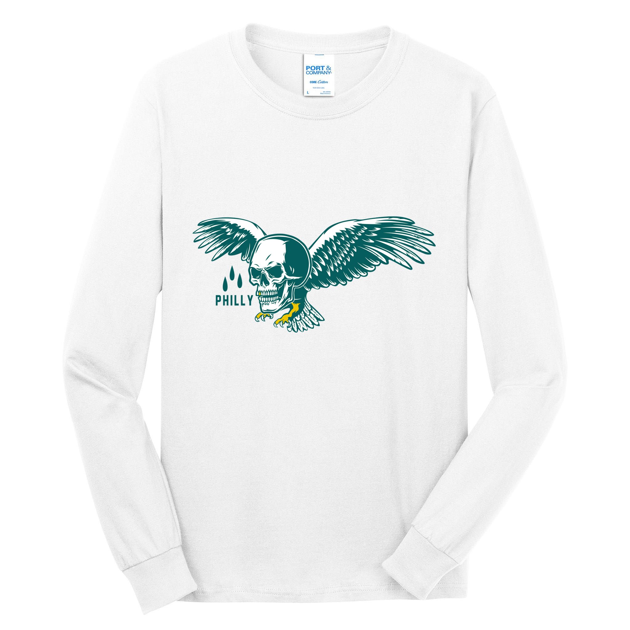 Philly Skull Eagle Tall Long Sleeve T-Shirt