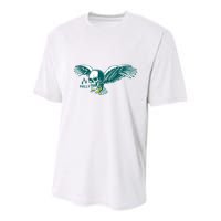 Philly Skull Eagle Youth Performance Sprint T-Shirt