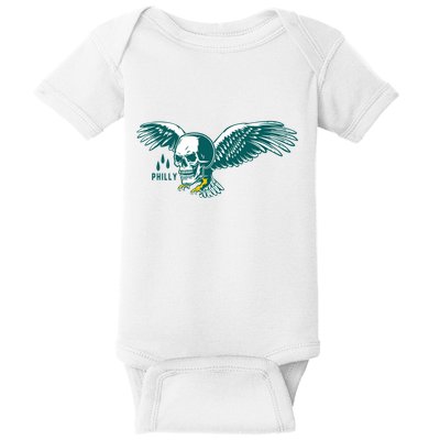 Philly Skull Eagle Baby Bodysuit