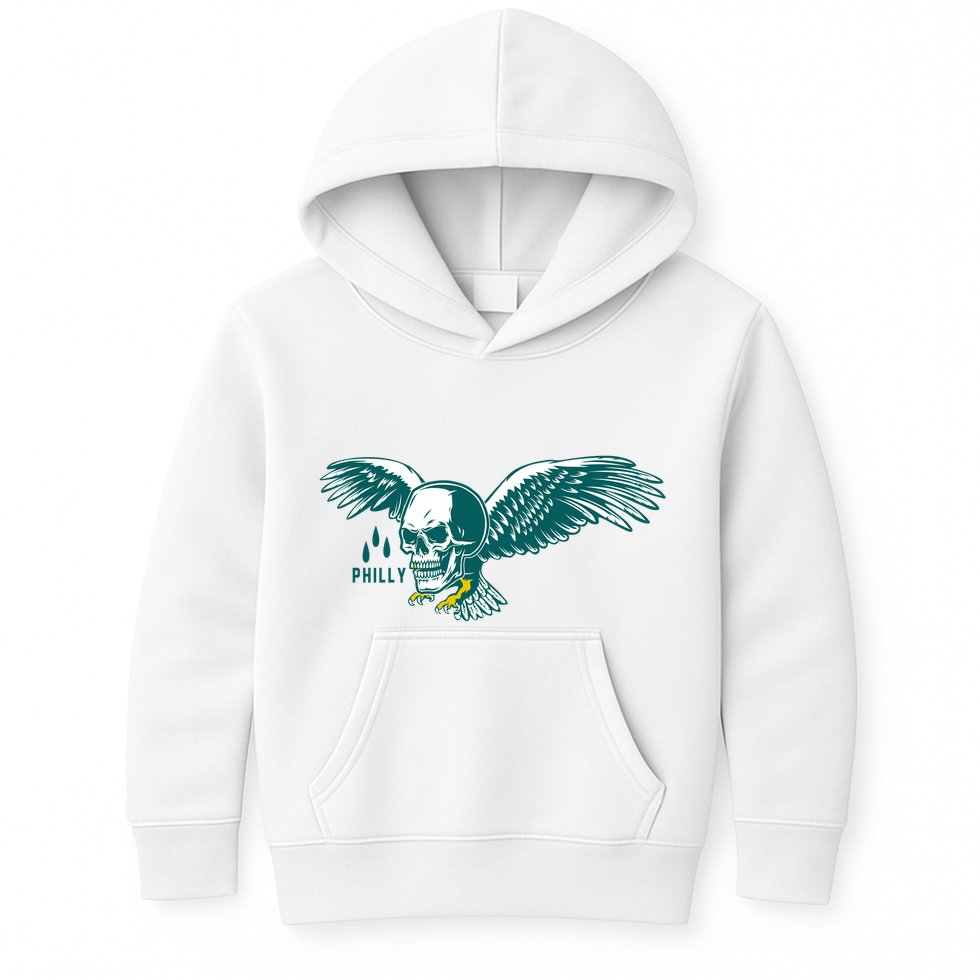 Philly Skull Eagle Kids Hoodie