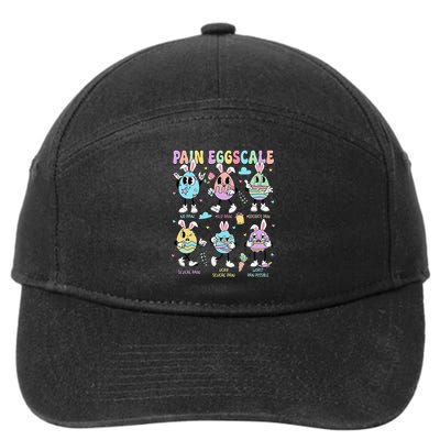 Pain Scale Easter Day Nurse Triage And Pain Assessment Eggs 7-Panel Snapback Hat