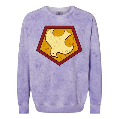 Peacemaker Superhero Emblem Colorblast Crewneck Sweatshirt