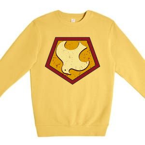 Peacemaker Superhero Emblem Premium Crewneck Sweatshirt