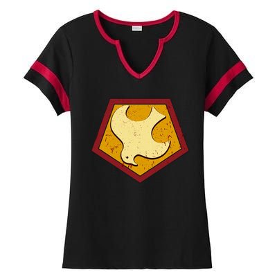 Peacemaker Superhero Emblem Ladies Halftime Notch Neck Tee