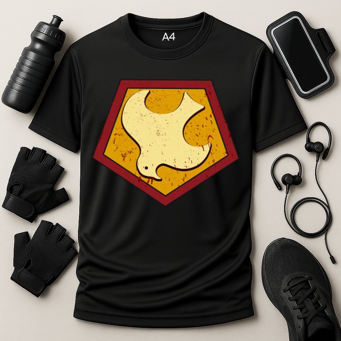 Peacemaker Superhero Emblem Cooling Performance Crew T-Shirt