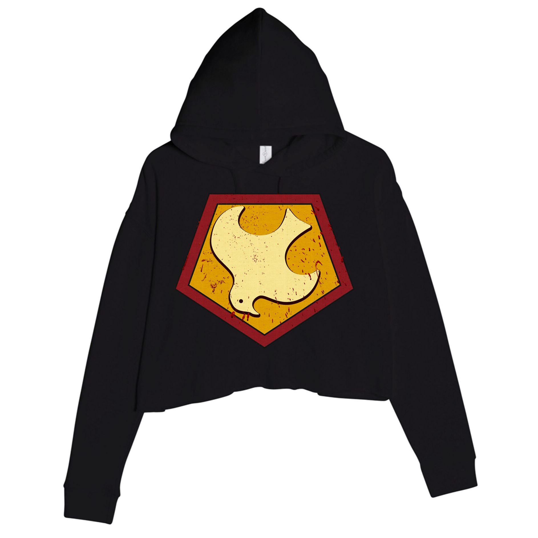 Peacemaker Superhero Emblem Crop Fleece Hoodie