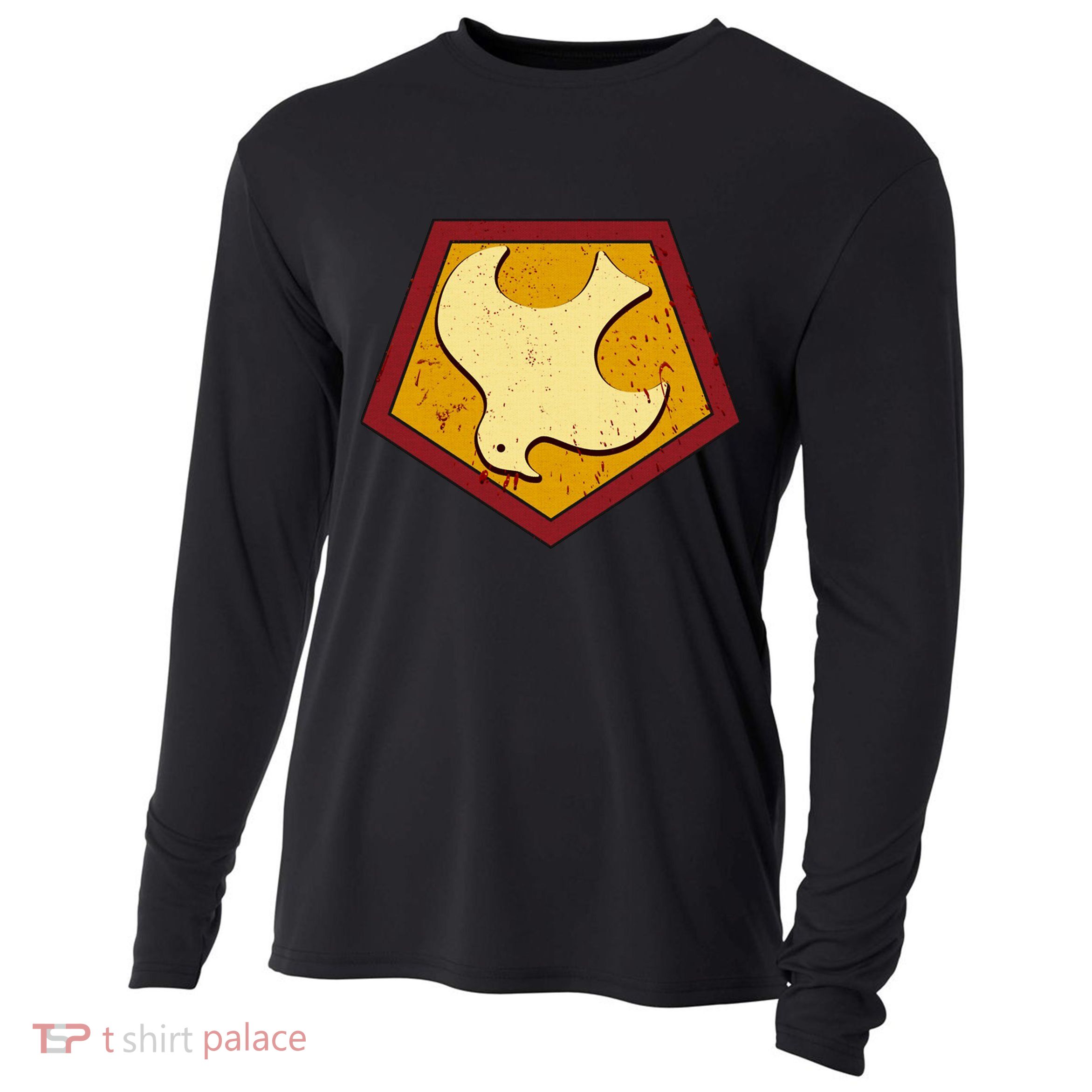 Peacemaker Superhero Emblem Cooling Performance Long Sleeve Crew