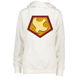 Peacemaker Superhero Emblem Womens Funnel Neck Pullover Hood