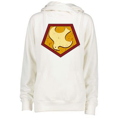 Peacemaker Superhero Emblem Womens Funnel Neck Pullover Hood