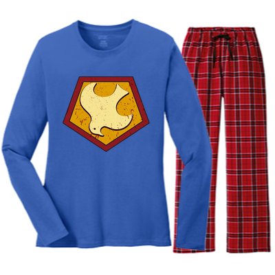 Peacemaker Superhero Emblem Women's Long Sleeve Flannel Pajama Set 