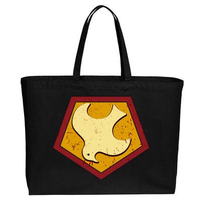 Peacemaker Superhero Emblem Cotton Canvas Jumbo Tote