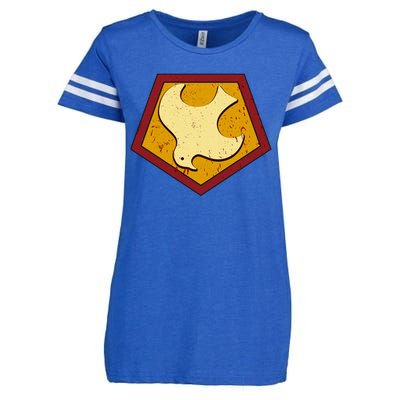 Peacemaker Superhero Emblem Enza Ladies Jersey Football T-Shirt