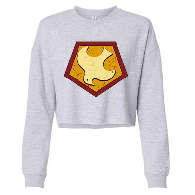 Peacemaker Superhero Emblem Cropped Pullover Crew