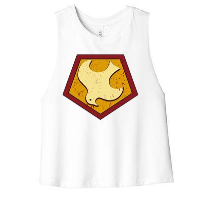 Peacemaker Superhero Emblem Women's Racerback Cropped Tank