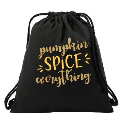 Pumpkin Spice Everything Drawstring Bag