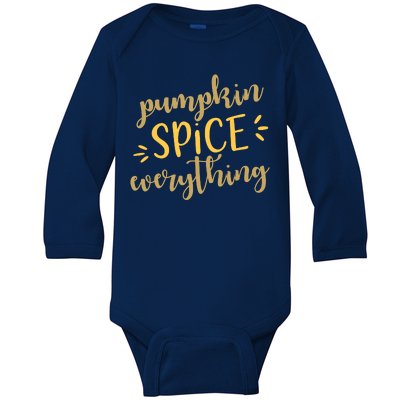 Pumpkin Spice Everything Baby Long Sleeve Bodysuit