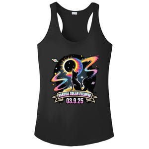 Partial Solar Eclipse 2025 Cat Lover Astronomy 3.29.25 Ladies PosiCharge Competitor Racerback Tank