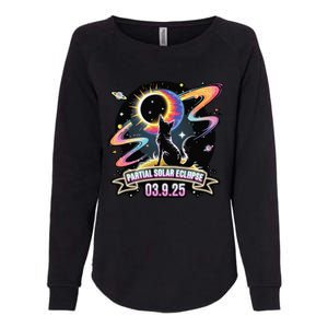 Partial Solar Eclipse 2025 Cat Lover Astronomy 3.29.25 Womens California Wash Sweatshirt