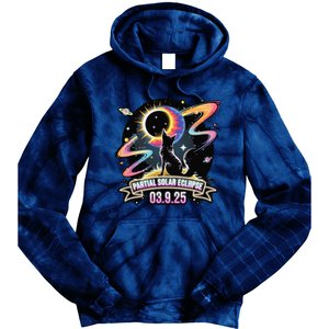 Partial Solar Eclipse 2025 Cat Lover Astronomy 3.29.25 Tie Dye Hoodie