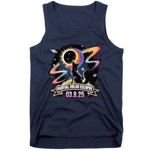 Partial Solar Eclipse 2025 Cat Lover Astronomy 3.29.25 Tank Top