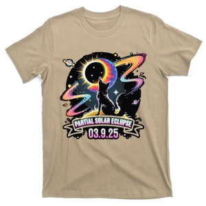 Partial Solar Eclipse 2025 Cat Lover Astronomy 3.29.25 T-Shirt