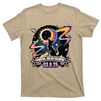 Partial Solar Eclipse 2025 Cat Lover Astronomy 3.29.25 T-Shirt