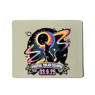 Partial Solar Eclipse 2025 Cat Lover Astronomy 3.29.25 Mousepad