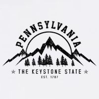 Pennsylvania State Est. 1787 Vintage Mountains Gift Hat