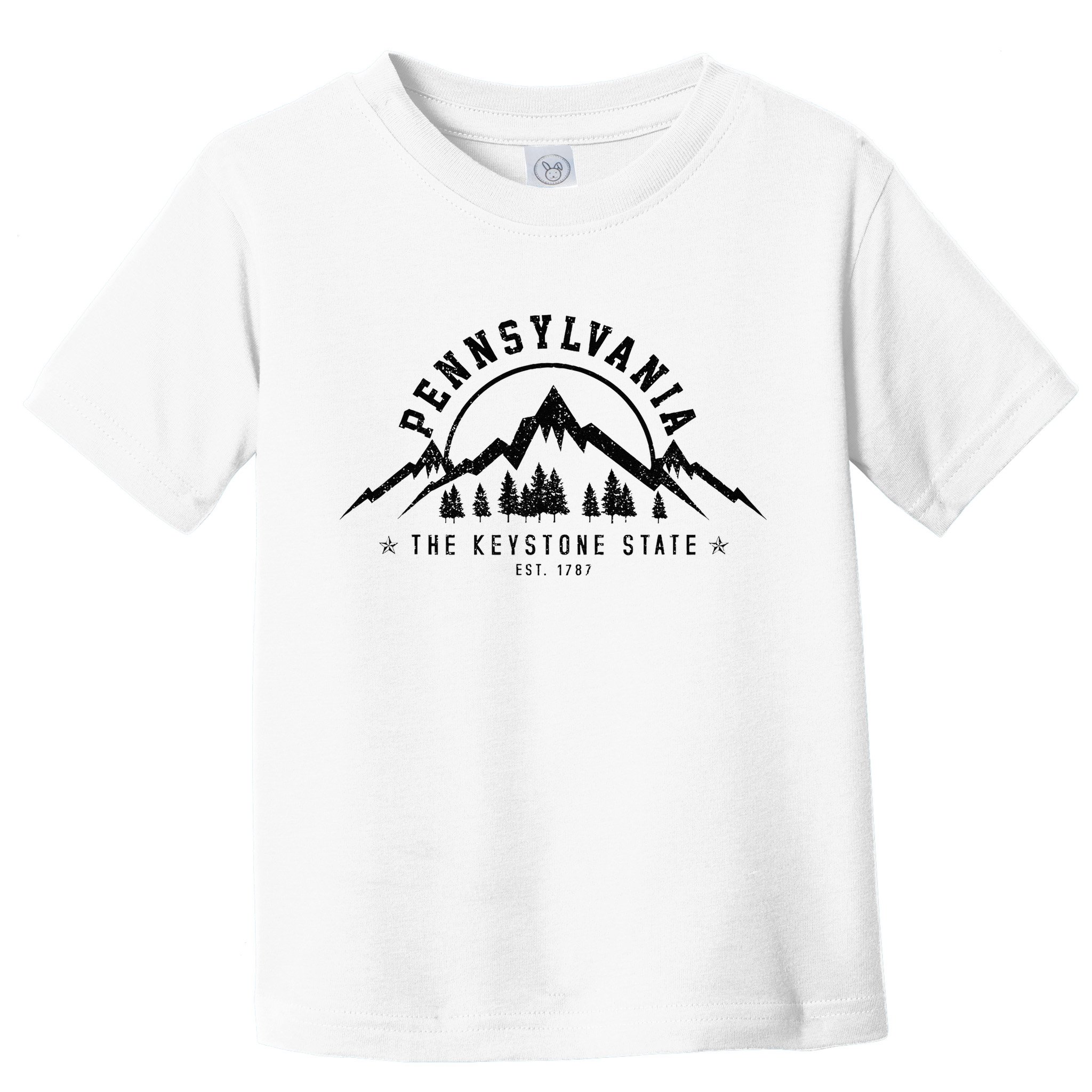Pennsylvania State Est. 1787 Vintage Mountains Gift Toddler T-Shirt