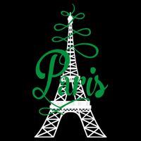 Paris Script Eiffel Tower French France Flexfit Unipanel Trucker Cap